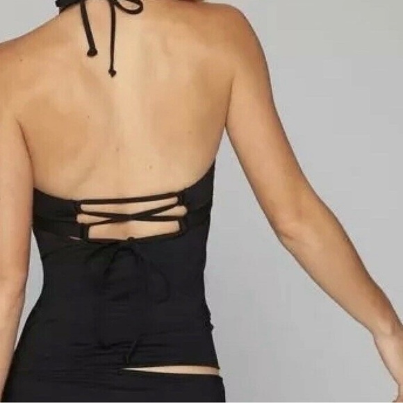 Athleta High Neck Keyhole Tankini In Exotic Fuchsia - Picture 2 of 10